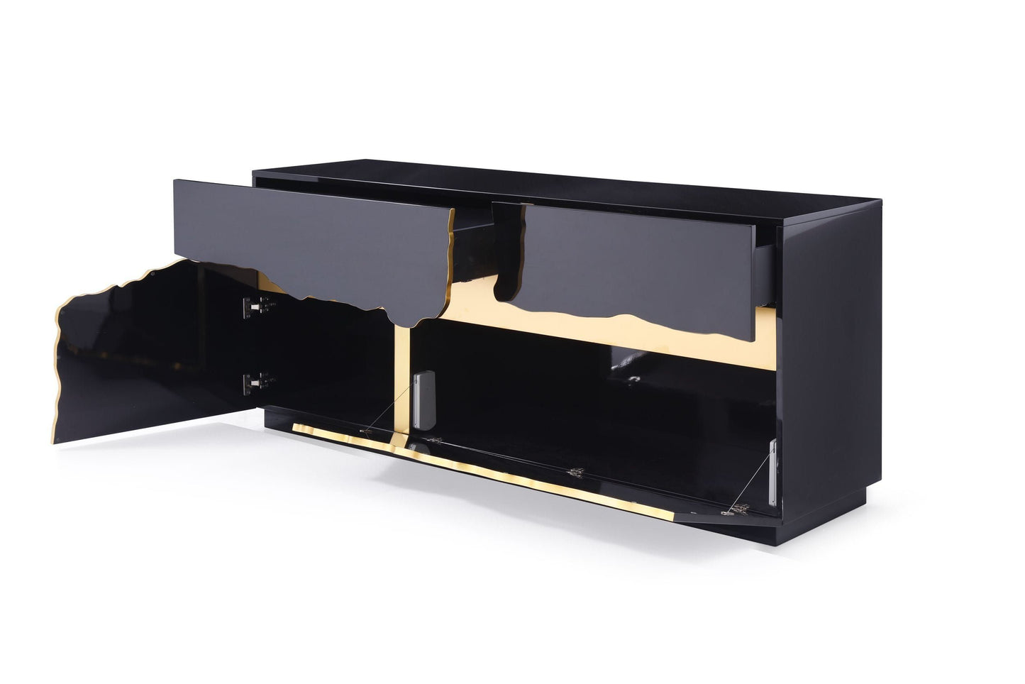 Aspen High Gloss Black and Gold Buffet