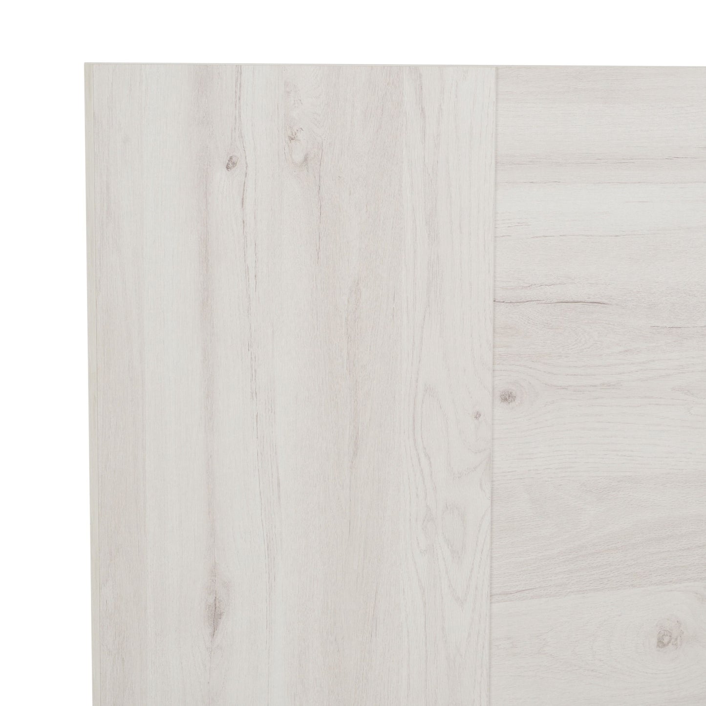 Asus Italian Matte White Washed Oak Platform Bed with Slatted Base