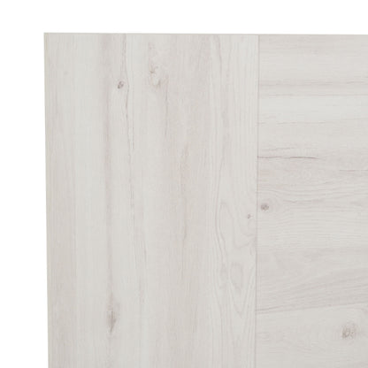 Asus Italian Matte White Washed Oak Platform Bed with Slatted Base