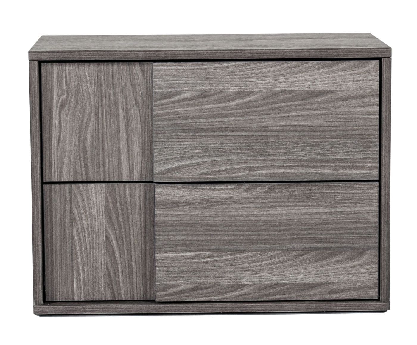 Asus Italian Elm Grey matte Finish 2-Drawer Nightstand