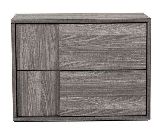 Asus Italian Elm Grey matte Finish 2-Drawer Nightstand