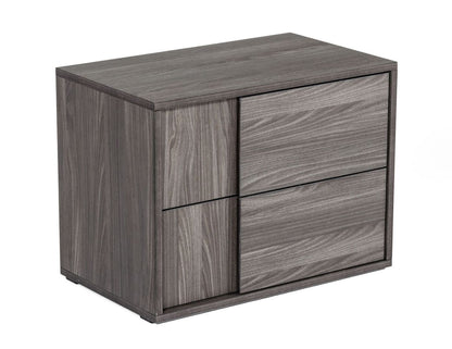 Asus Italian Elm Grey matte Finish 2-Drawer Nightstand