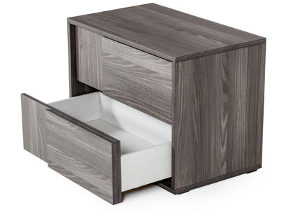 Asus Italian Elm Grey matte Finish 2-Drawer Nightstand