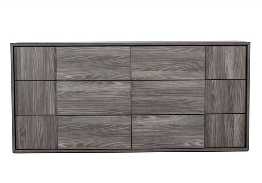 Asus Italian Elm Grey 6-Drawer Dresser