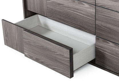 Asus Italian Elm Grey 6-Drawer Dresser