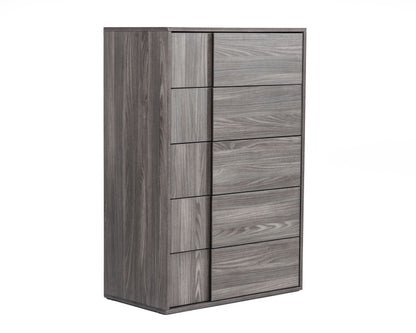 Asus Italian Elm Grey 5-Drawer Storage Chest