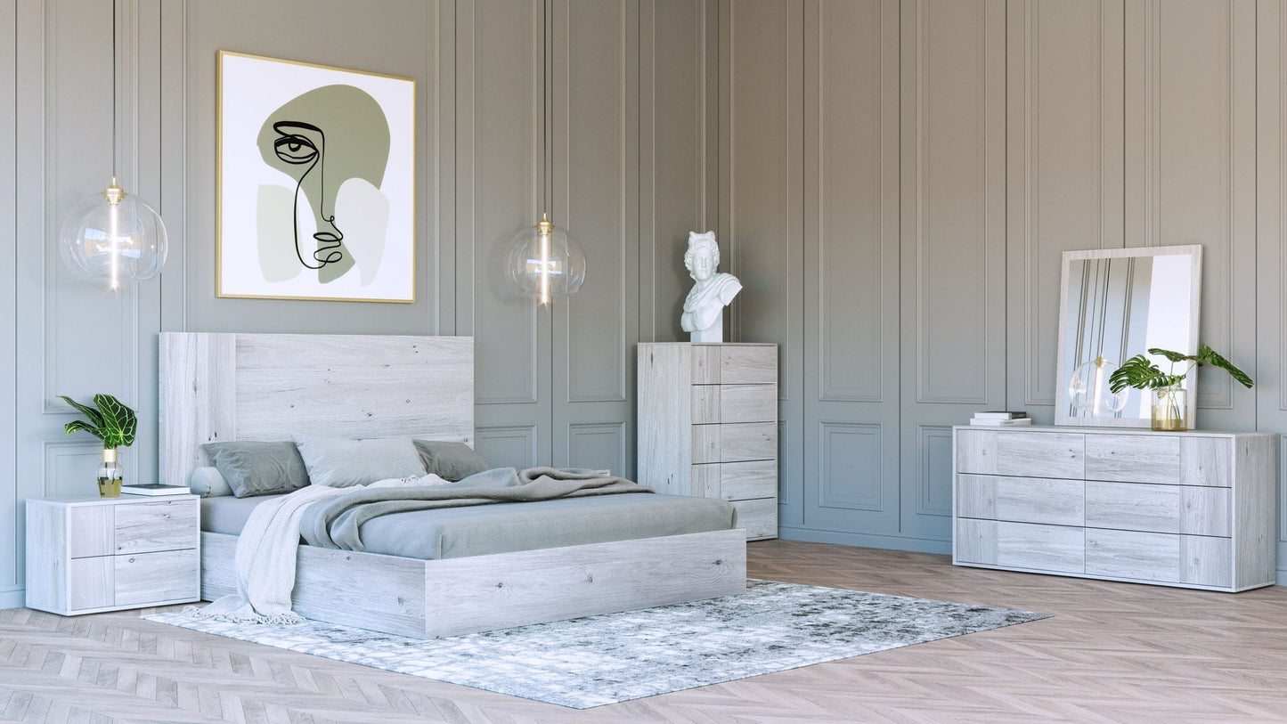 Modern Italian Bedroom Set – Nova Domus Asus 4-Piece in White Finish