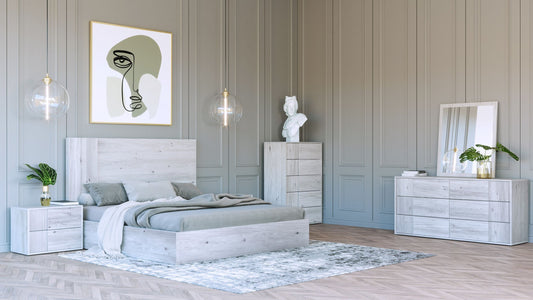 Modern Italian Bedroom Set – Nova Domus Asus 4-Piece in White Finish