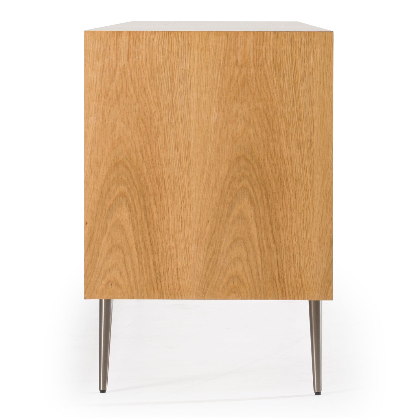 Azteca Modern White Oak Sideboard with Black Geometric Pattern