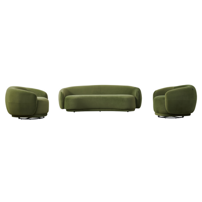 Andrew Modern Green Fabric Sofa Set