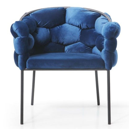 Debra Blue Velour Dining Chair