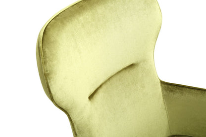Modrest Coreen Modern Green Velvet Accent Chair – Luxurious Style and Comfort