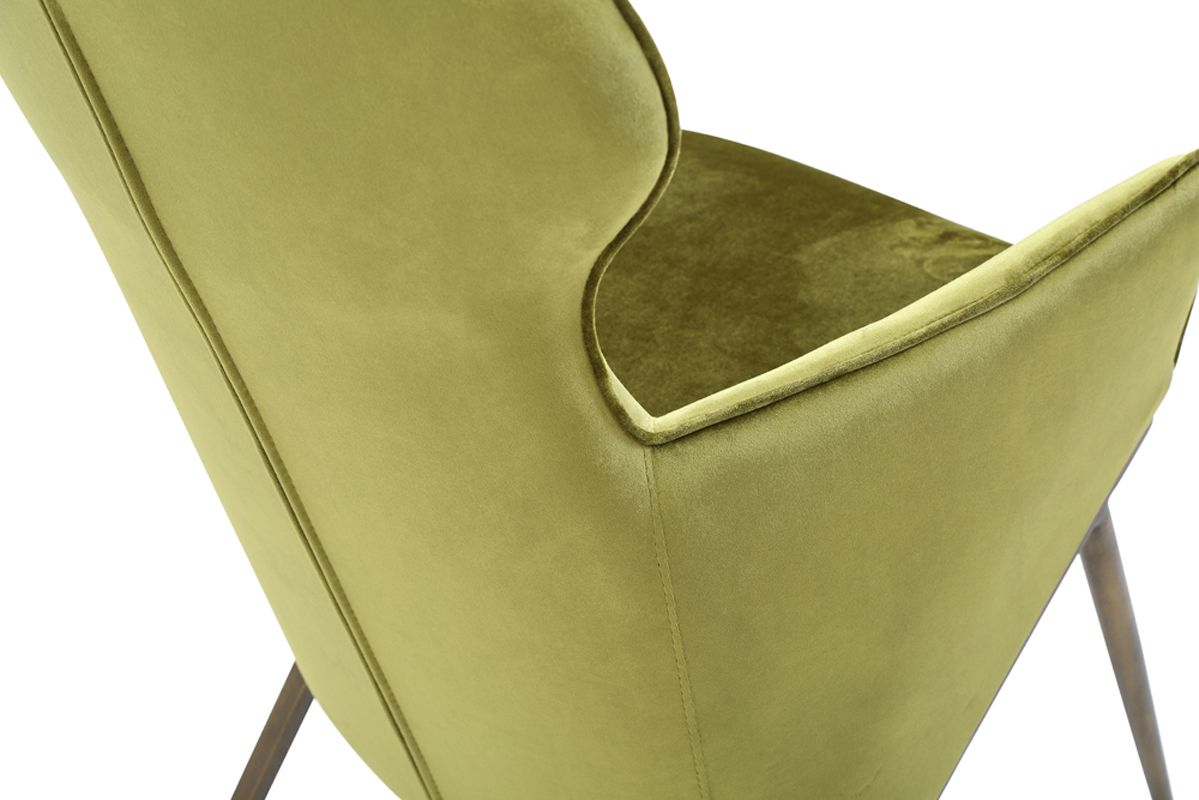 Modrest Coreen Modern Green Velvet Accent Chair