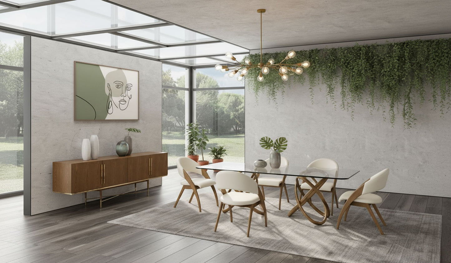 Mason and Lucas Walnut Dining Set