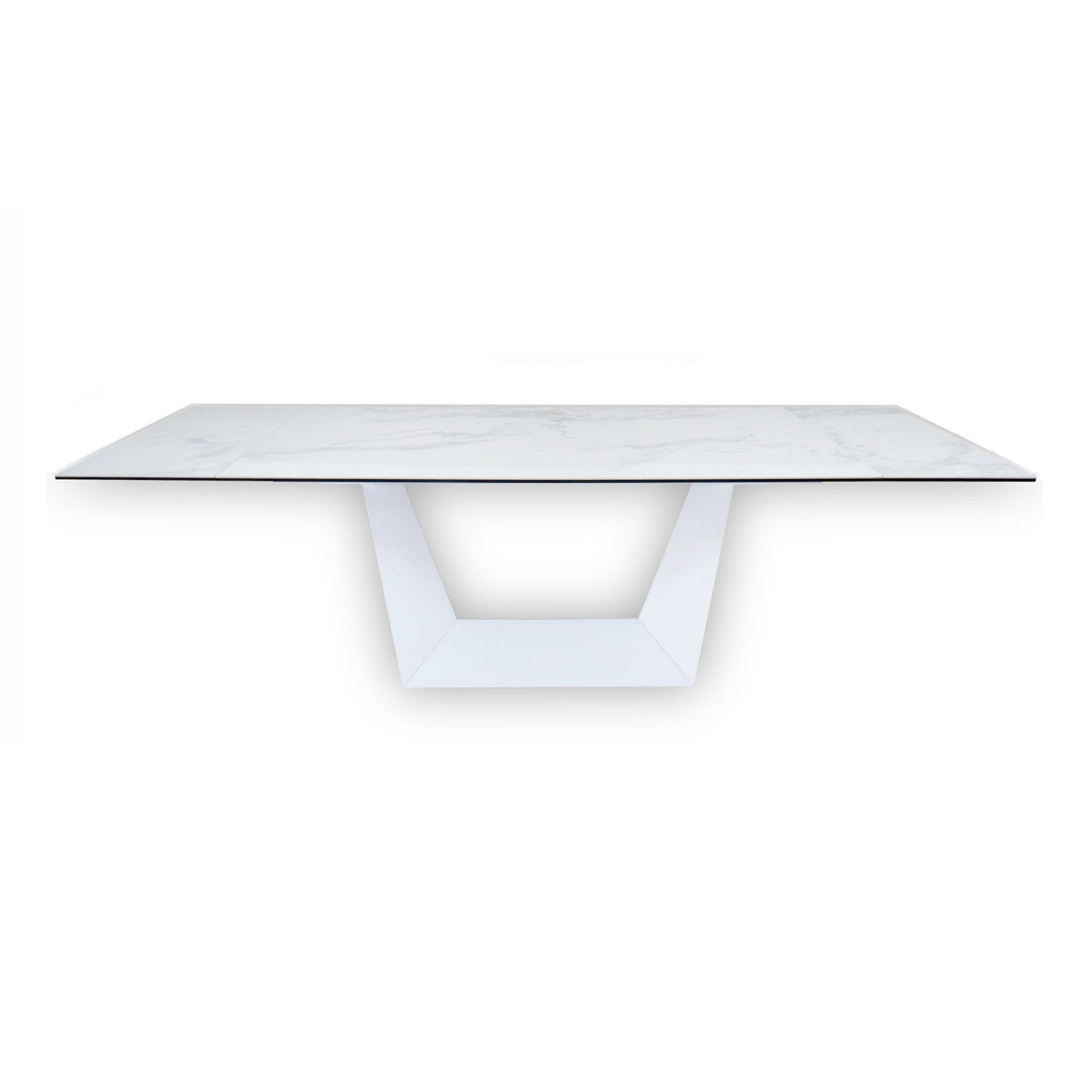 Baldwin White Ceramic Extendable Dining Table