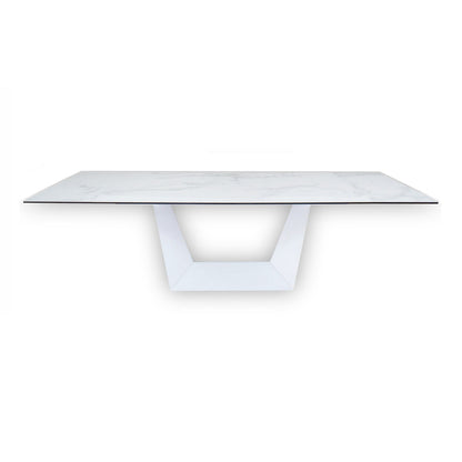 Baldwin White Ceramic Extendable Dining Table
