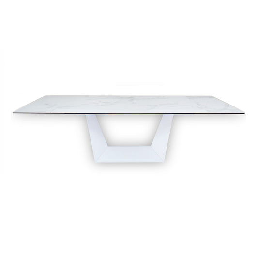 Baldwin White Ceramic Extendable Dining Table