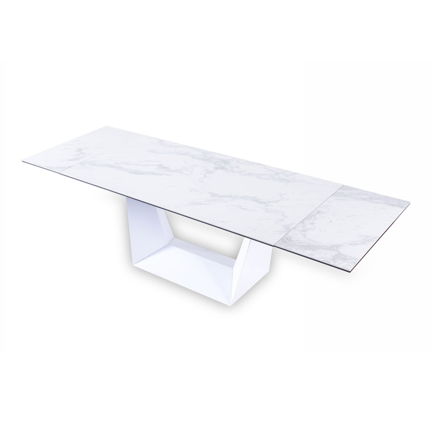 Baldwin White Ceramic Extendable Dining Table