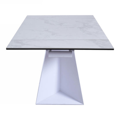 Baldwin White Ceramic Extendable Dining Table