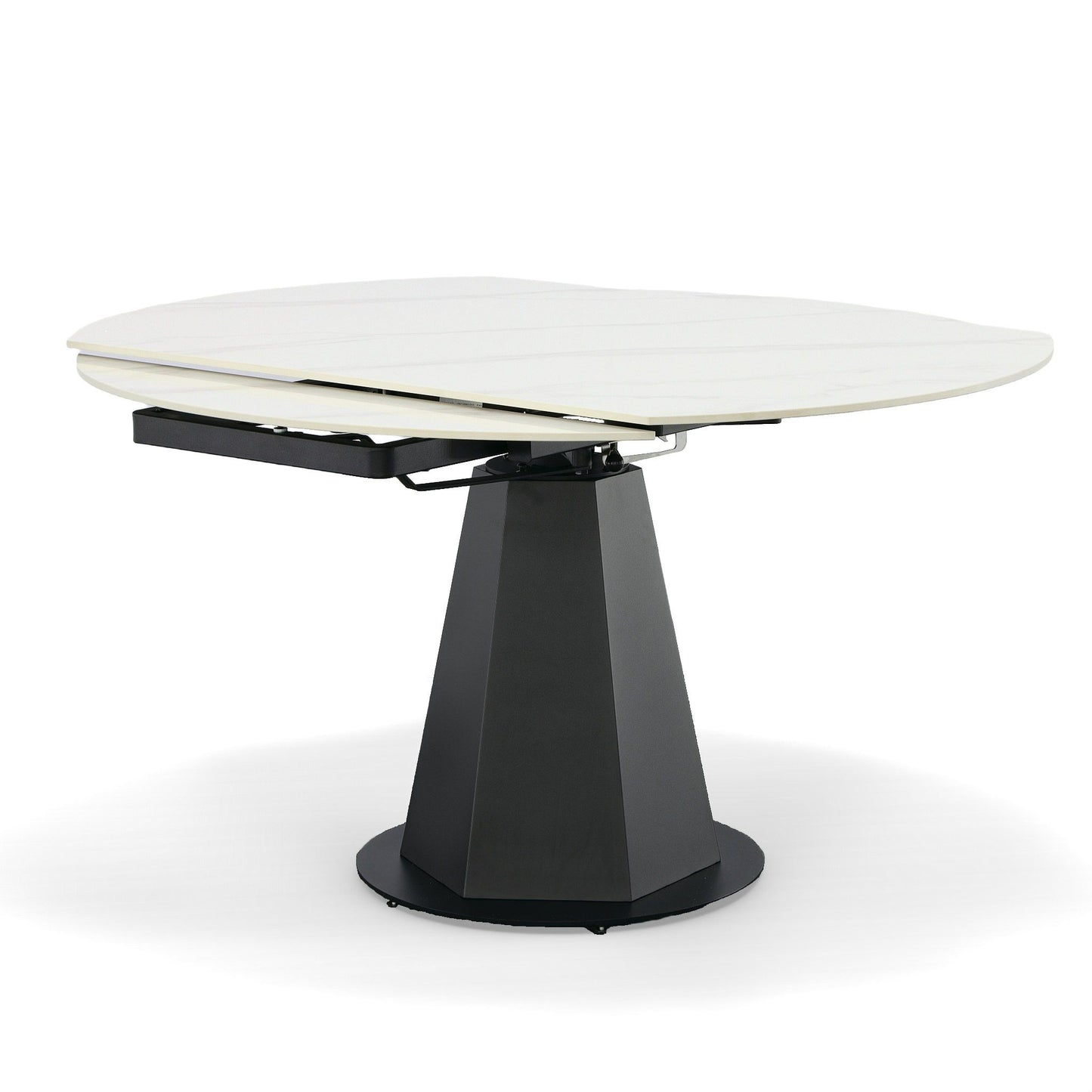 Modrest Barela - Modern Black and White Ceramic Extendable 35.5"/53" Dining Table