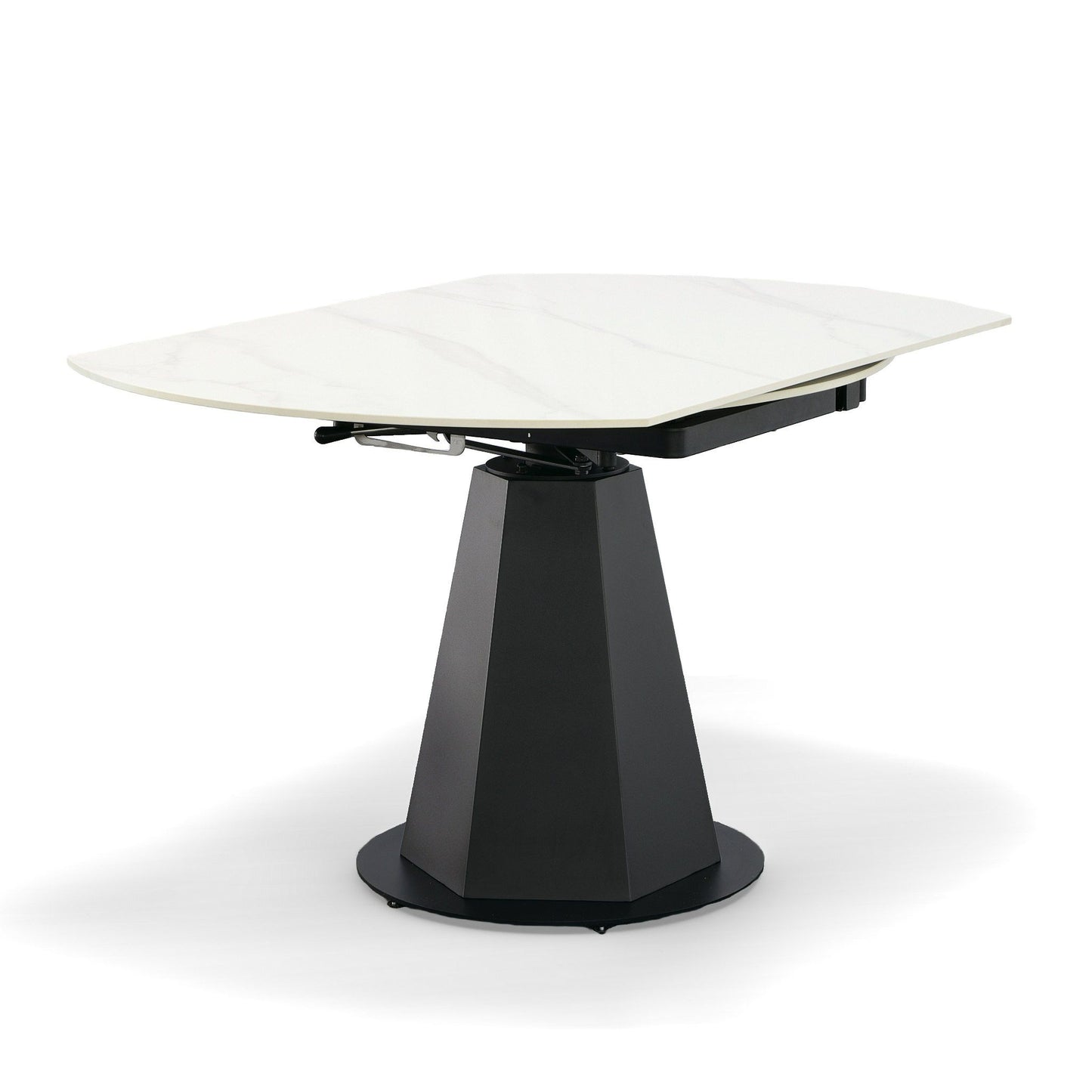 Modrest Barela - Modern Black and White Ceramic Extendable 35.5"/53" Dining Table