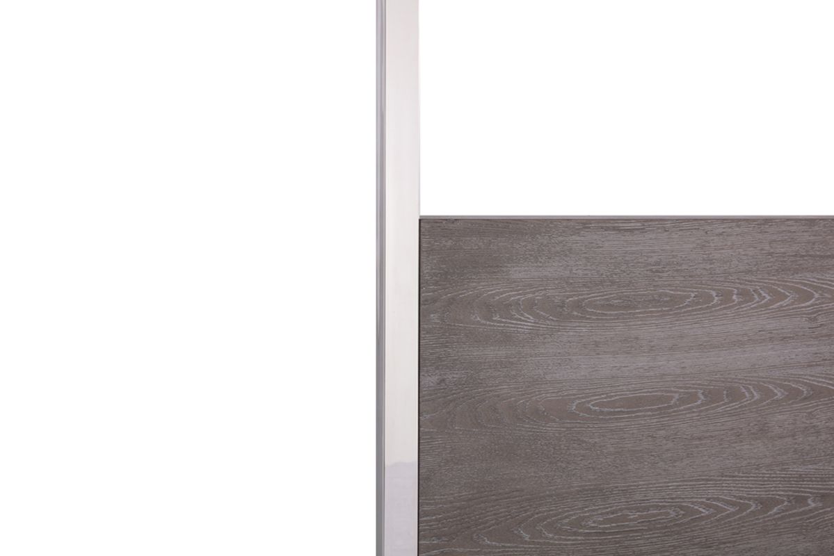 Arlene Grey Elm and Stainless Steel Canopy Bed