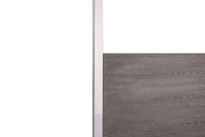 Arlene Grey Elm and Stainless Steel Canopy Bed