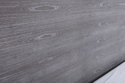 Charlene Grey Elm and Stainless Steel Platform Bed