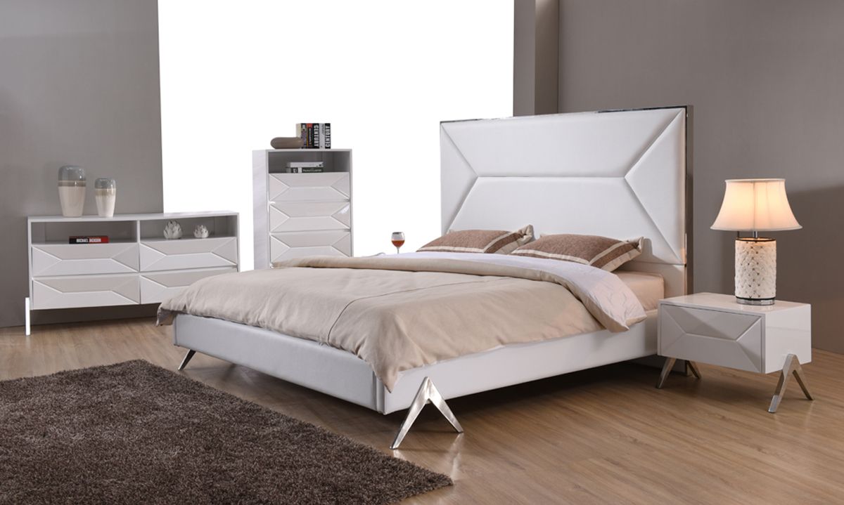 Candid White High Gloss Nightstand