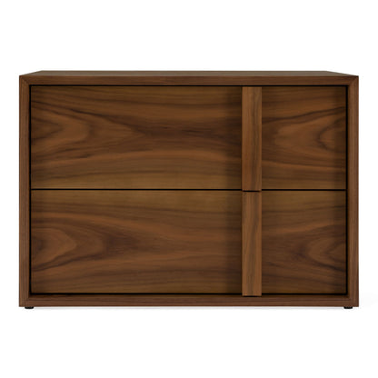 Berlin Walnut Two-Drawer Nightstand