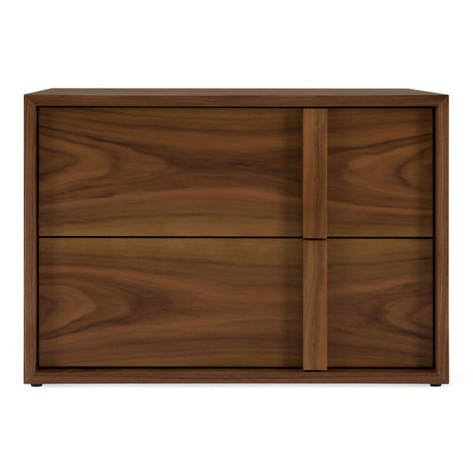 Berlin Walnut Two-Drawer Nightstand