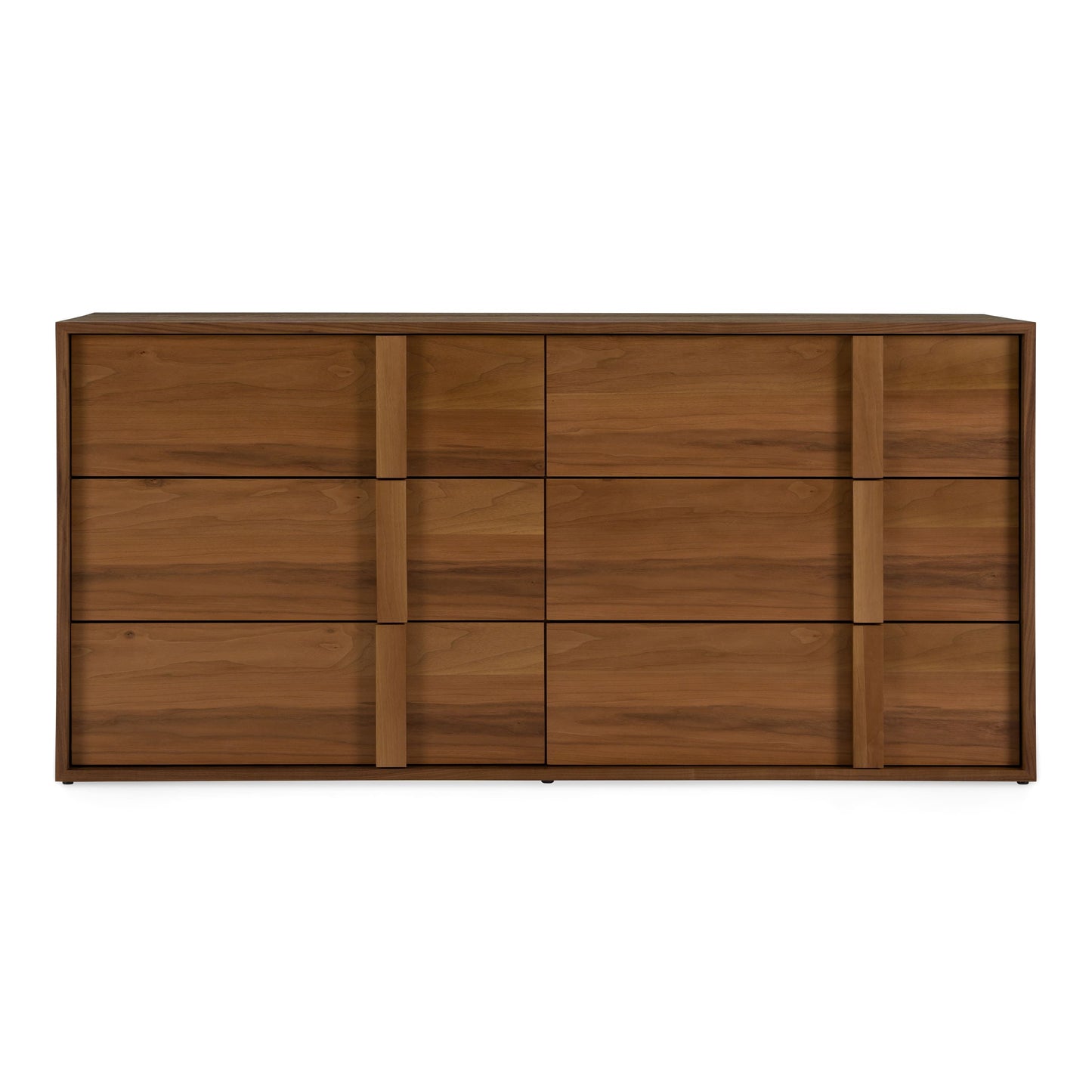 Berlin Walnut Six-Drawer Dresser
