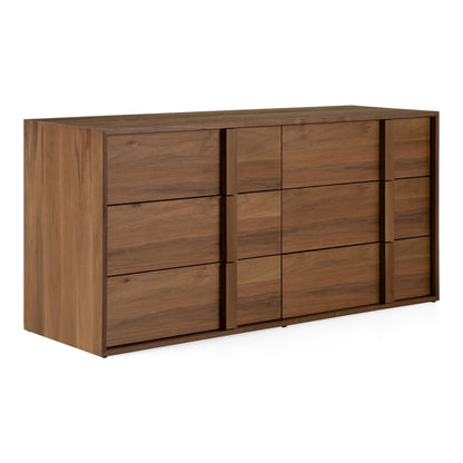 Berlin Walnut Six-Drawer Dresser