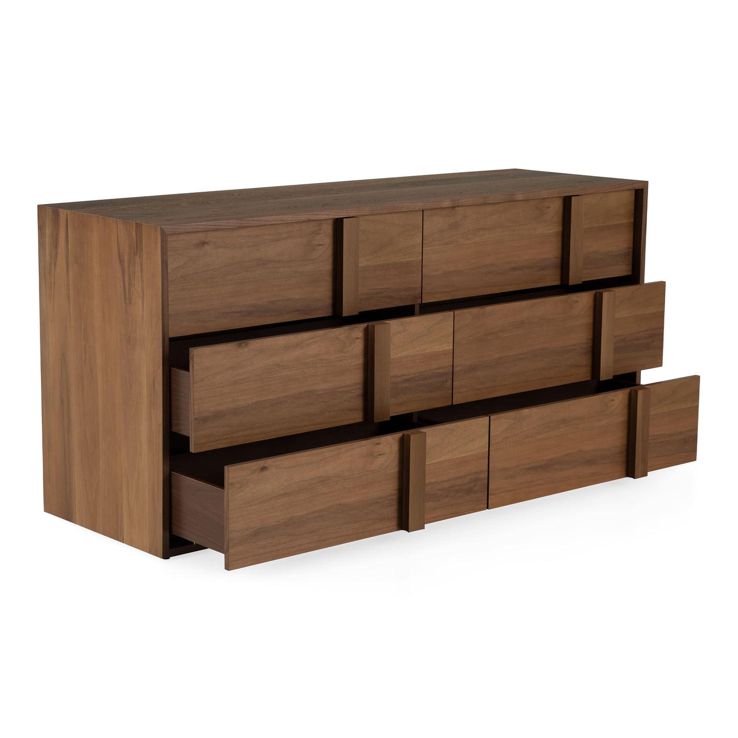 Berlin Walnut Six-Drawer Dresser