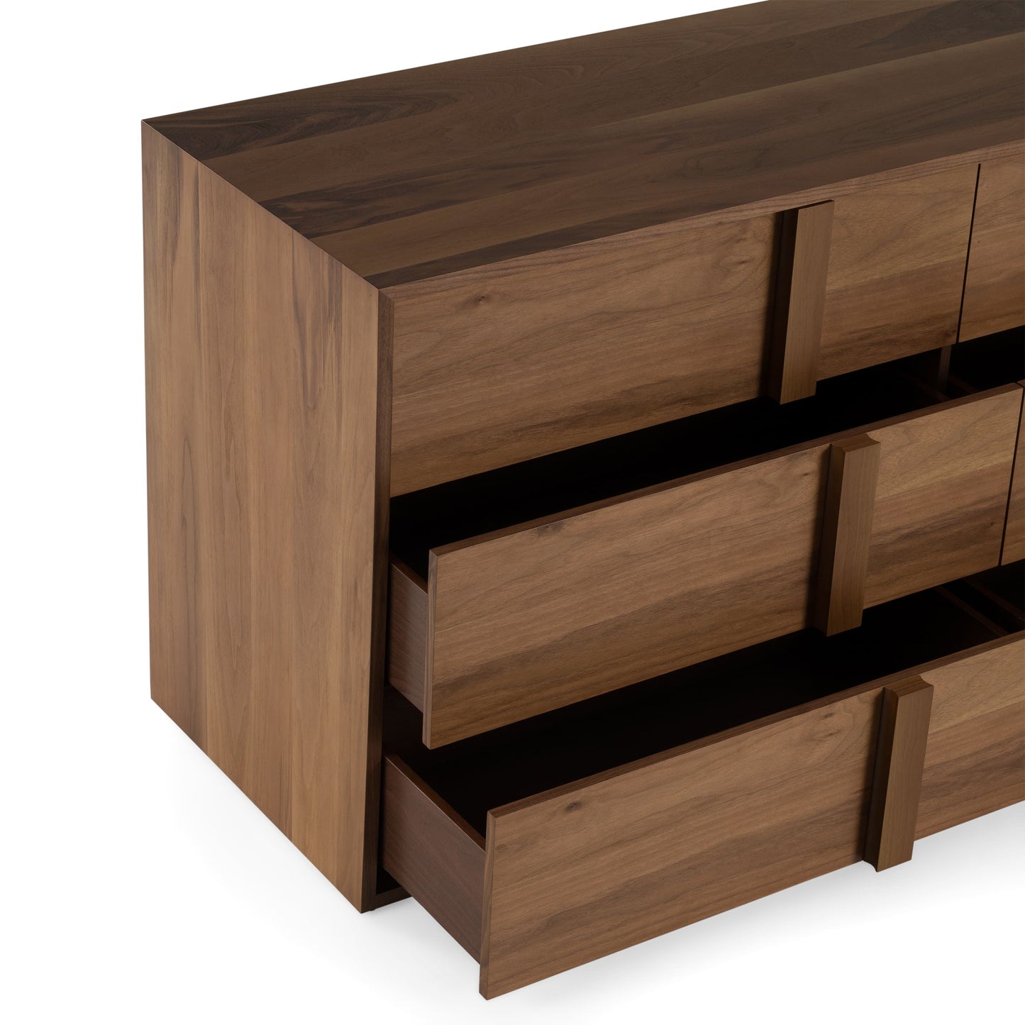 Berlin Walnut Six-Drawer Dresser