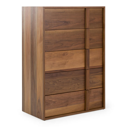 Berlin Walnut Five-Drawer Chest