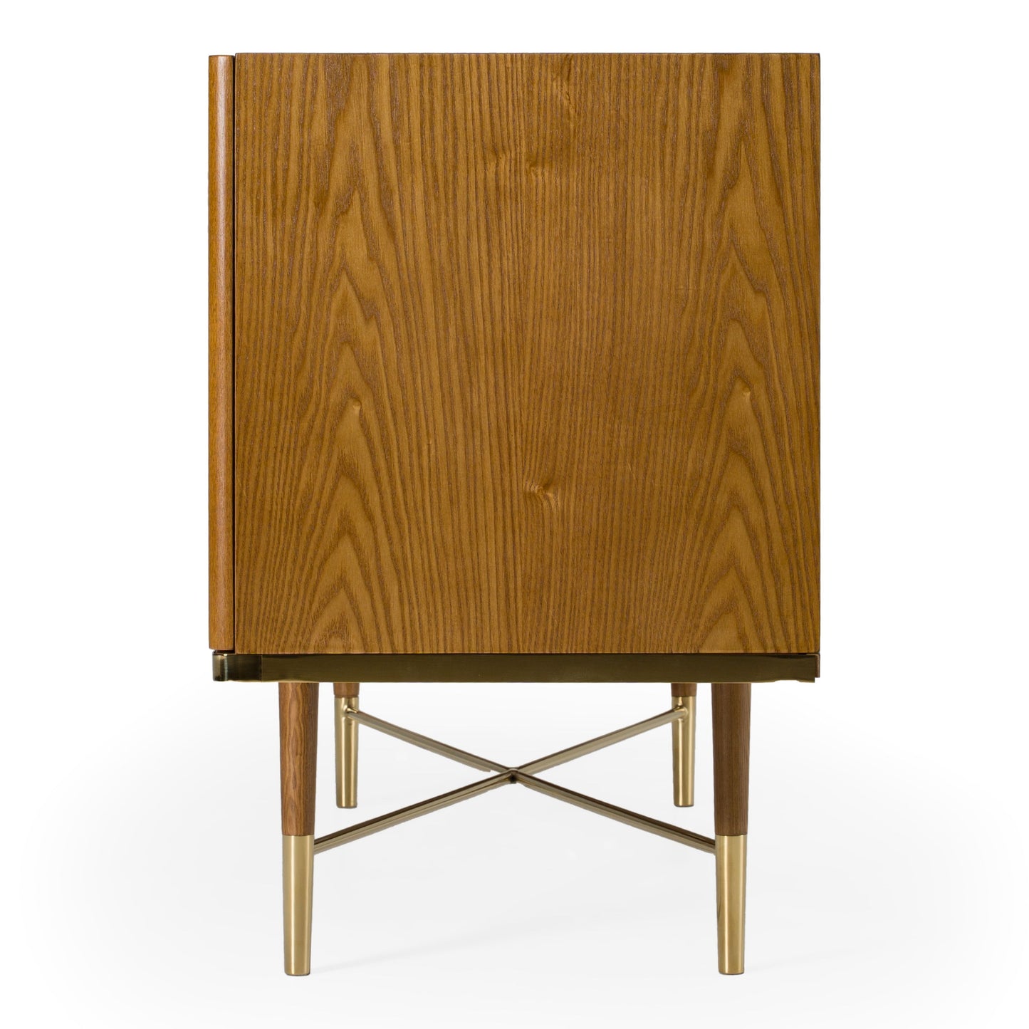 Bernard Mid Century Walnut and Gold Buffet