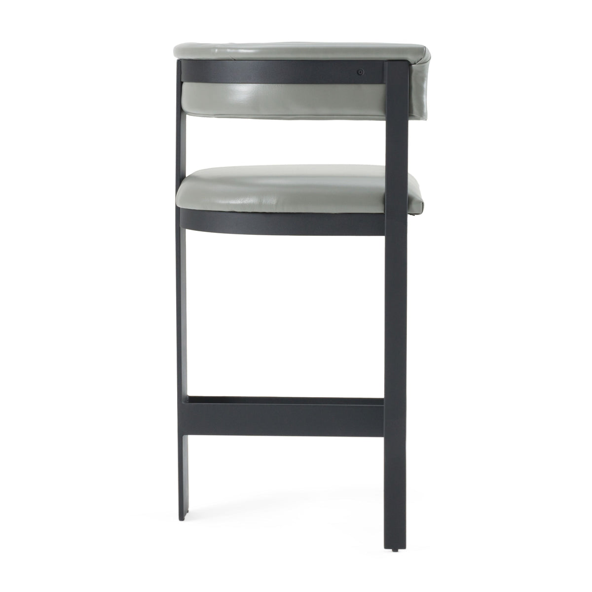 Boswell Grey Faux Leather Black Counter Chair