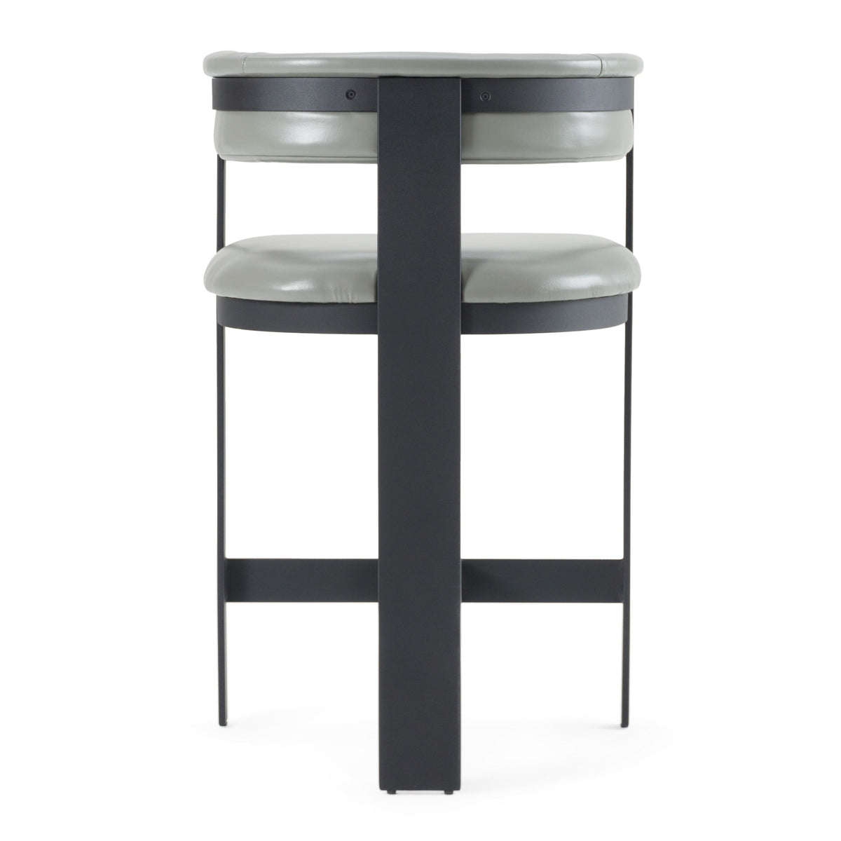 Boswell Grey Faux Leather Black Counter Chair