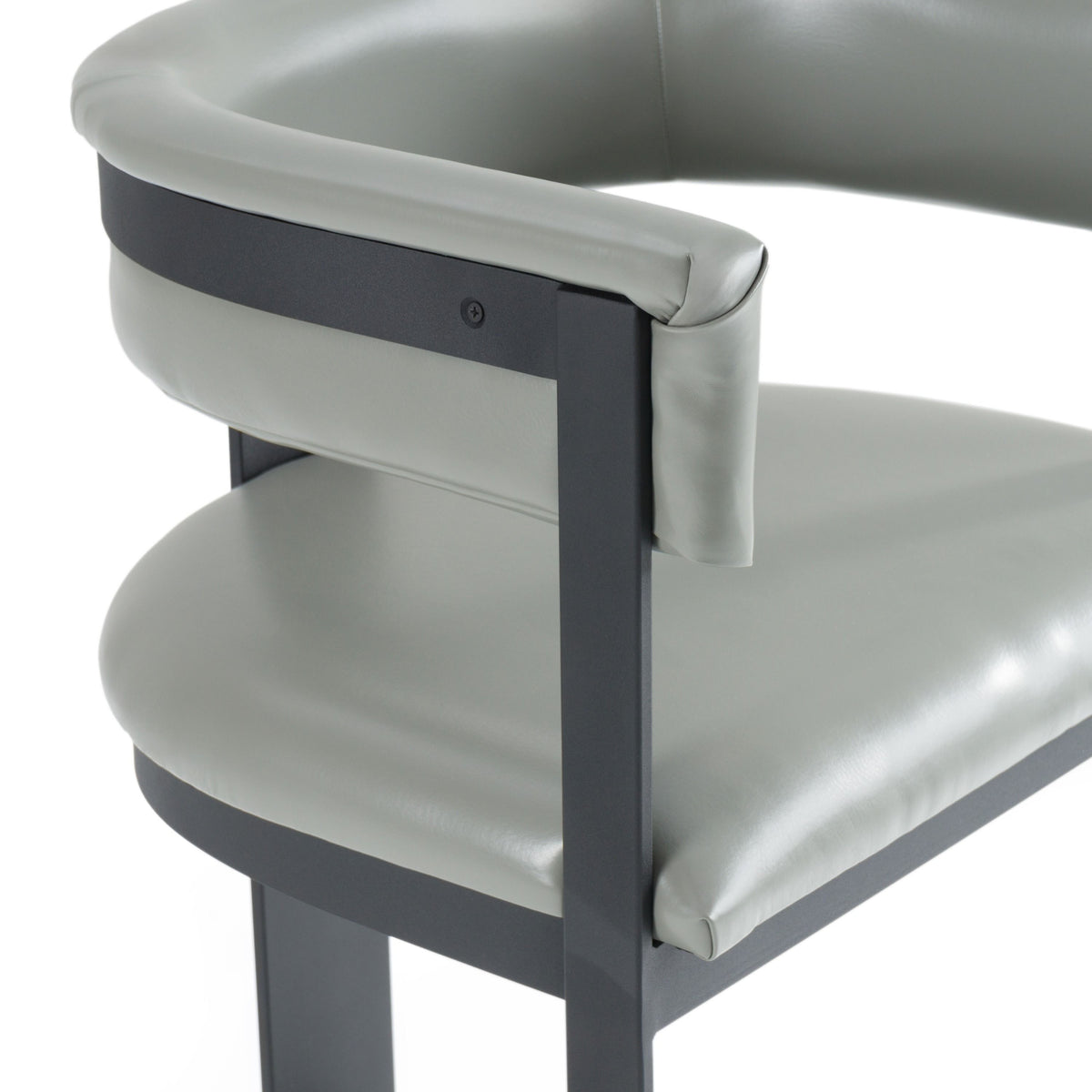 Boswell Grey Faux Leather Black Counter Chair