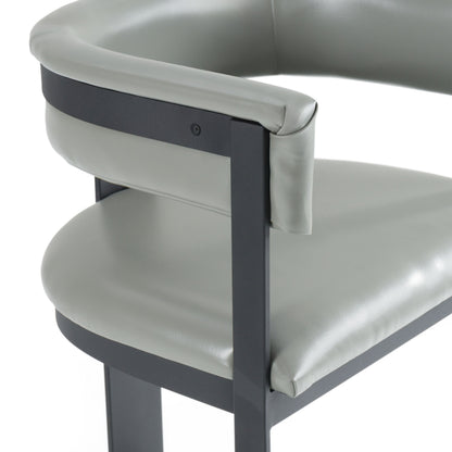 Boswell Grey Faux Leather Black Counter Chair