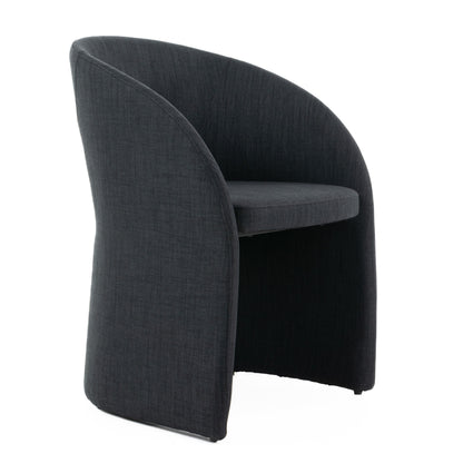 Brea Charcoal Fabric Dining Fabric Upholstery Chair