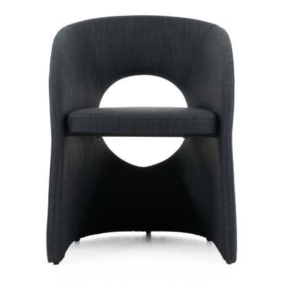 Brea Charcoal Fabric Dining Fabric Upholstery Chair