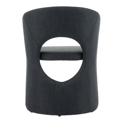 Brea Charcoal Fabric Dining Fabric Upholstery Chair