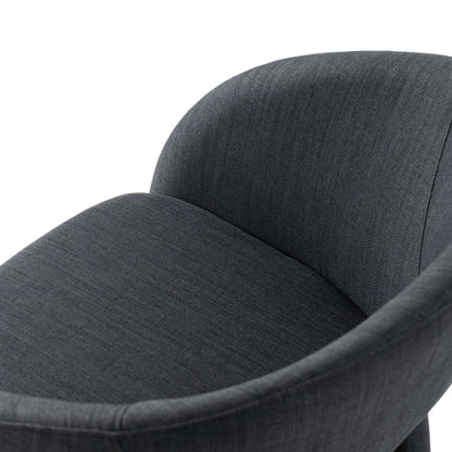 Brea Charcoal Fabric Dining Fabric Upholstery Chair