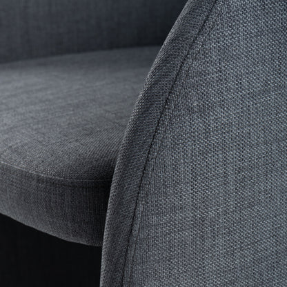 Brea Charcoal Fabric Dining Fabric Upholstery Chair