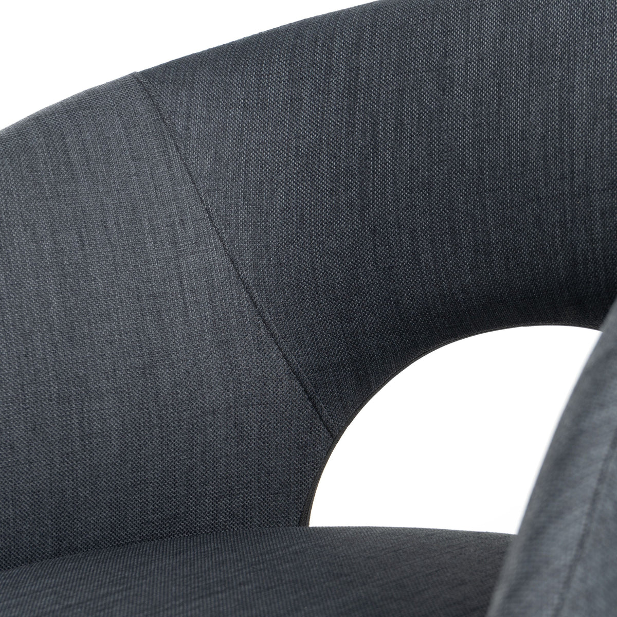 Brea Charcoal Fabric Dining Fabric Upholstery Chair