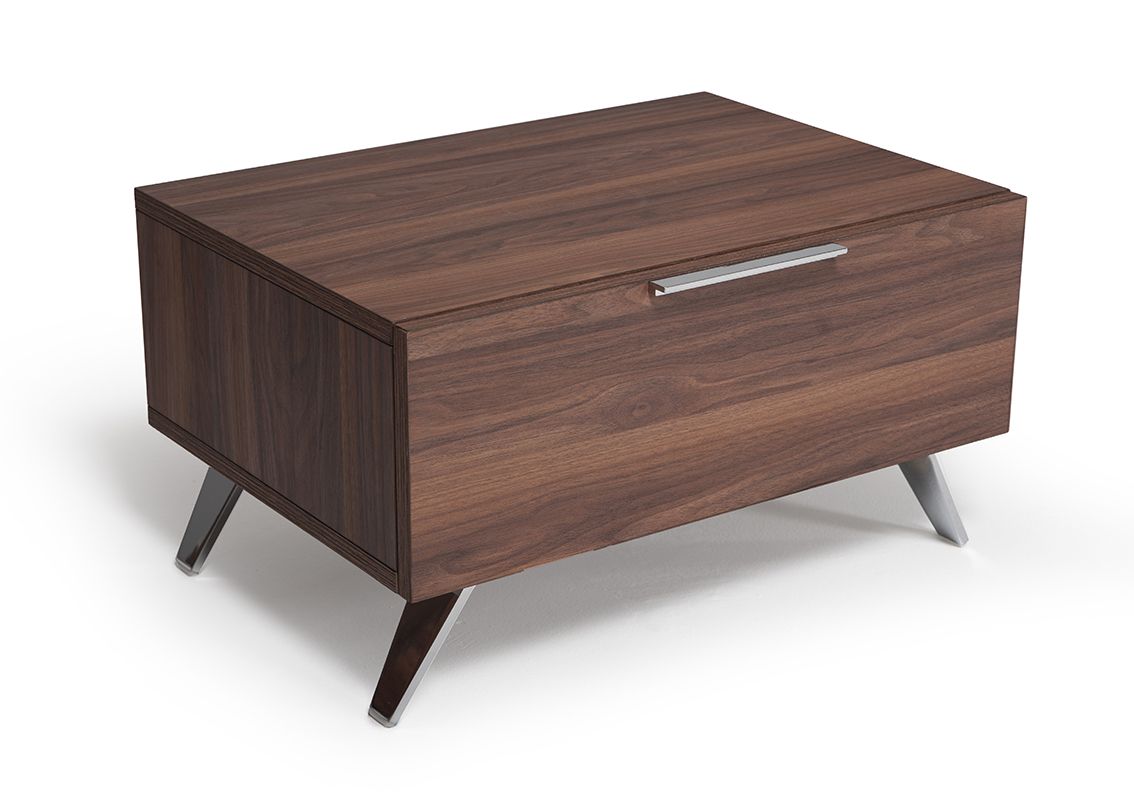 Brooklyn Italian Walnut Soft-Closing Drawer Nightstand