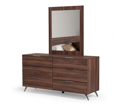 Brooklyn Italian Walnut 6 Soft-Closing Drawers Dresser