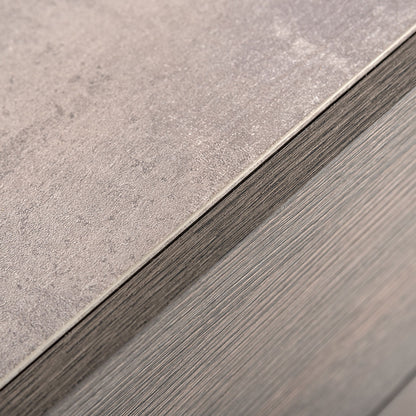 Bronx Italian Faux Concrete and Matte Grey Platform Bed